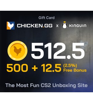 Chicken.GG 500 + 12.5 FREE Tokens Key GLOBAL